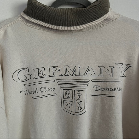 Vintage Gear For Sports Germany Cream Olive Turtleneck Sweater-Men’s Size XXL - Picture 2 of 10